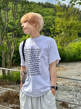 スクエアフレームレタリング半袖Tシャツ 3C