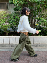 バルーンスナップワイドパンツ(3C)