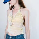 Aurora Halter neck Lime