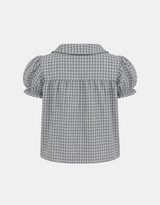Nela Check Puff Blouse