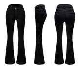 Long boots cut black jean (S~2XL)