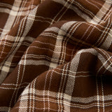 Stranger Classic Fit Cotton Embroidery Long Sleeve Shirt (Brown Check)