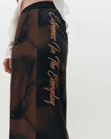 Embroidered Graphic Jersey Skirt _ BLACK