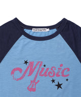 ヴィンテージ ミュージック ラグラン Tシャツ(CV2GFFT551A)