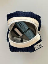 Clam round pouch _ Corduroy navy