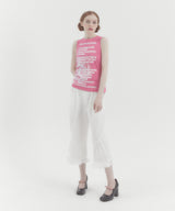 ローズノースリーブTシャツ Pink
