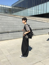 Mier Linen Cut-out Wide Pants 4C