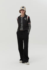 スタッドポイントカッティングトラックパンツ [BLACK]