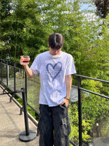 Heart spray lettering Half sleeve