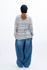 Lable Incision Line Wide Denim