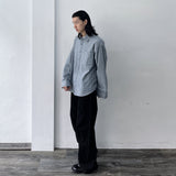Curved Stitch Wide Trousers
