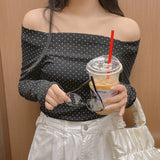 ポニードットオフショルダーTシャツ