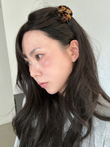 Leopard pouch hair clip (2color)