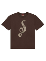 S CLEF BANDANA TEE (BROWN)