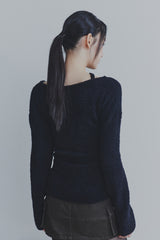 ルビーフックオーバーニット black