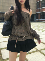 Obik Shirring Biker Buckle Long Boots
