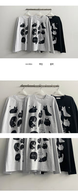 マンティルキャッツ長袖Tシャツ (3 colors)