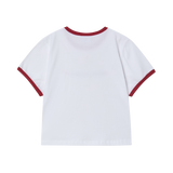 25SS スネークイニシャルリンガークロップ半袖Tシャツ ホワイト
