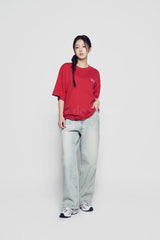 24FW SNOW BEAR SHORT SLEEVE T-SHIRT DARK RED