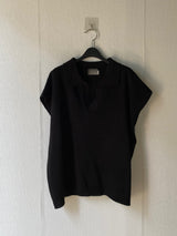 V neck collar knit vest 4C