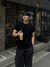 マッスルショルダーリブ半袖Tシャツ
