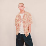 silky ethnic open collar shirt_yellow