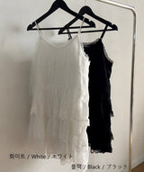 [Domestic production✨/High quality lace] フィンレイレースカンカンカンビスチェドレスノースリーブドレス 2 colors イヤーエンドルック/クリスマス/ウィンターデートルック