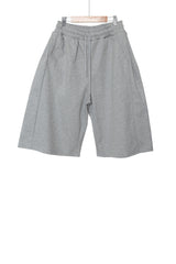 long wide sweat half pants