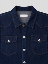 Western crop denim shirts jacket