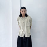 Crumpled Texture Line-Detail Pants