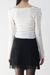 Marsh Off-Shoulder Layered T-Shirt
