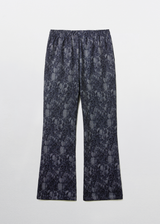 Scanned Lace Boots-Cut Pants / Navy