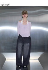 VIOLA ワンショルダーアンバランスシャーリング T (3Color)