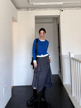 DIAGONAL WRAP SKIRT