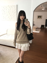 ネフオフショルダーニットウェア (3color)