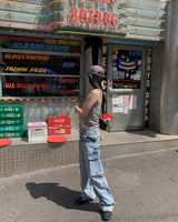 (Unisex) Monster cargo denim pants