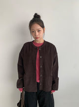 デカール テンセルウール ラウンドロングスリーブTシャツ