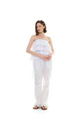 VIVA FRILL TOP SKIRT / WHITE