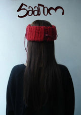 【MADE】 クロシェシルクヘアバンド‐レッド
