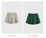 オンAラインツーピンタック 3/4 ショーツ / 4 Colors