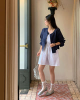 [BELLIDE MADE] lルーズフィッティングカラーレスコットンシャツ