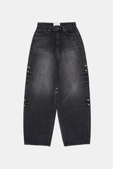 Milo snap wide denim pants
