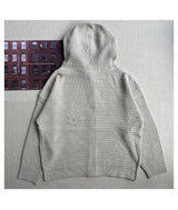 Overfit heavy button hooded waffle knit cardigan (2 colors)