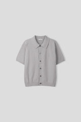 Summer bookle semi-crop collar cardigan