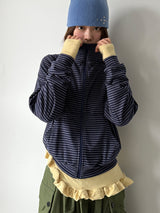 stripe zip up 