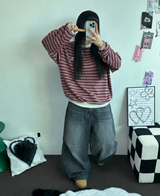 BALLOON PARACHUTE バックスナップバルーンデニムパンツ 🩵🖤2COLOR