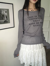 ティップトゥルーズフィットシースルー長袖Tシャツ