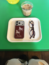Pony Silver Glass Bumper Case(Brown)