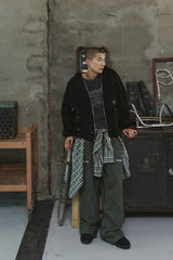 STUD LINE PATTERN HOOD ZIP-UP