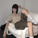 ワンショルダーストラップ半袖ニット